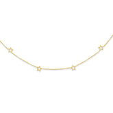**14K Gold Fancy Necklace with Polished Star and Adjustable Extension** - 18